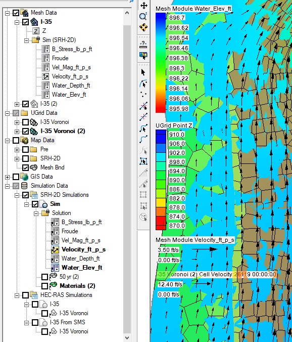 Comparing a SRH-2D and HEC_RAS simulation